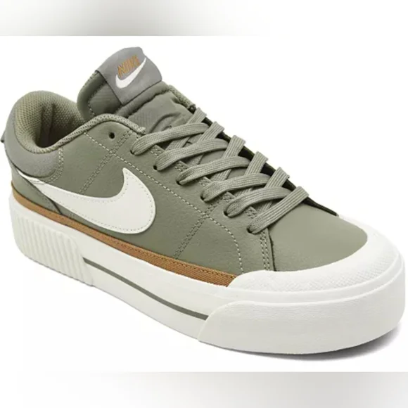 Nike Wmns Court Legacy Lift 'Light Army’ Sneakers Size 8 MSRP $95 - Picture 1 of 10